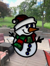 Load image into Gallery viewer, Handcrafted Snowman Sun Catcher