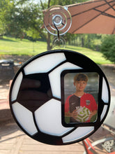 Load image into Gallery viewer, Soccer Suncatcher with Built-In Picture Frame