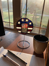 Load image into Gallery viewer, Patriotic American Flag Suncatcher with Built-In Picture Frame