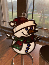 Load image into Gallery viewer, Handcrafted Snowman Sun Catcher