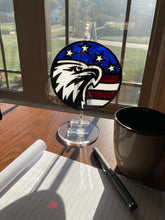 Load image into Gallery viewer, Handcrafted American Eagle on Flag Suncatcher