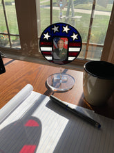 Load image into Gallery viewer, Patriotic American Flag Suncatcher with Built-In Picture Frame