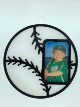 Load image into Gallery viewer, Baseball Suncatcher with Built-In Picture Frame