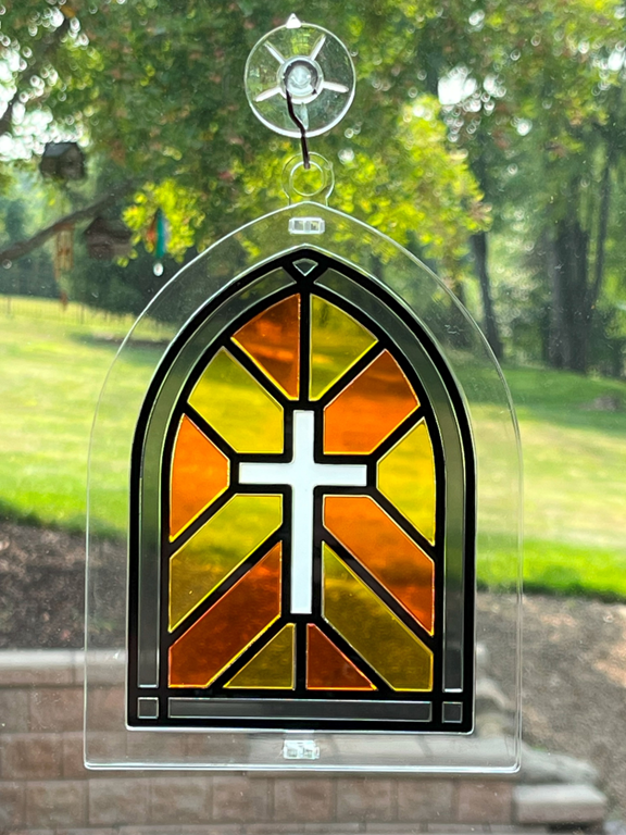 Stained Glass Cross Sun Catcher